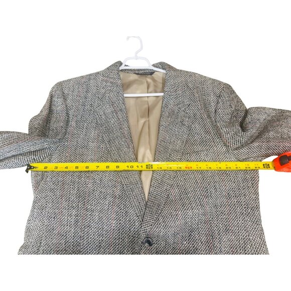 Vintage Kingsridge Mens Tweed Herringbone Blazer Sports Coat 100% Pure Silk - Picture 5 of 10